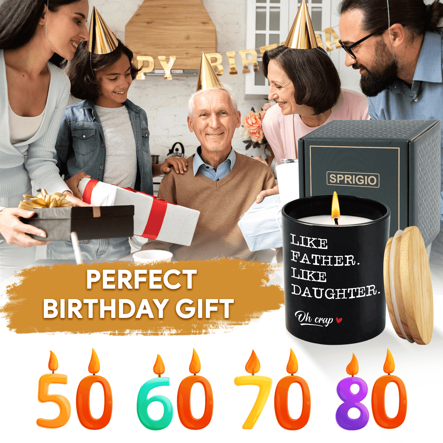 Lavender Scented Candle - "Like Father, Like Daughter. Oh Crap"