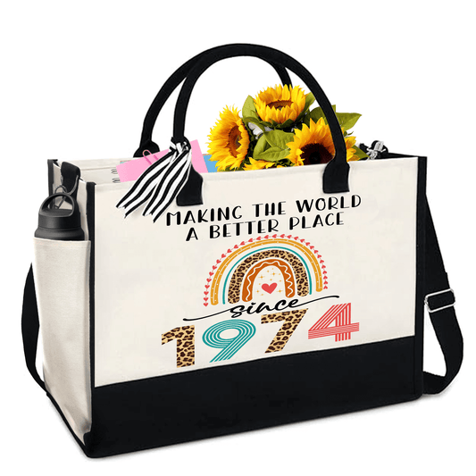 Canvas Tote Bag - "Making The World A Better Place Since 1974"