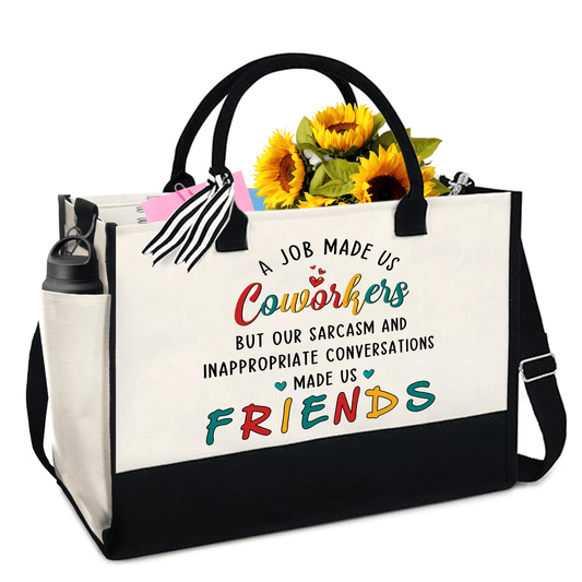 Canvas Tote Bag - "A Job Made Us Coworkers"