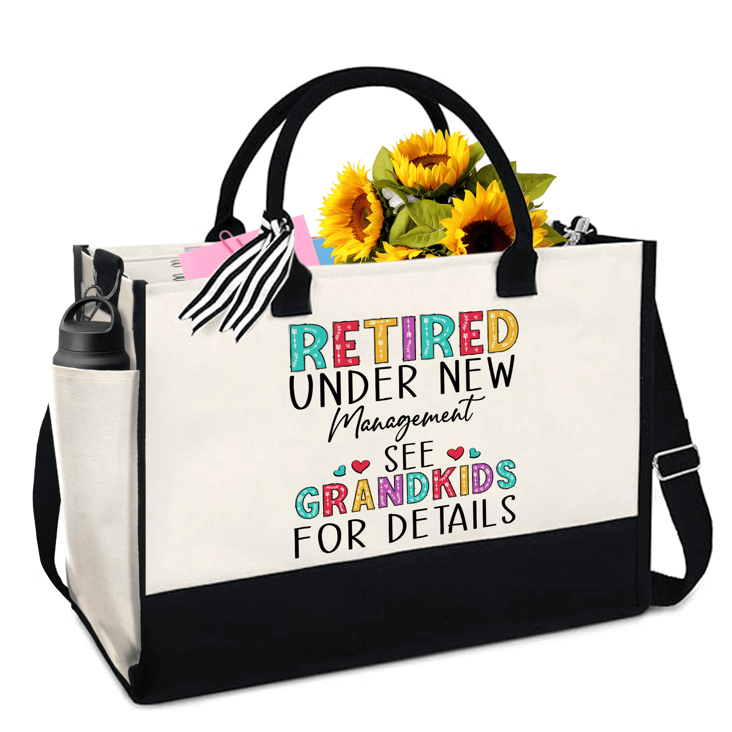 Canvas Tote Bag - "Retired Under New Management"