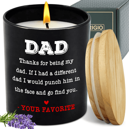 Lavender Scented Candle - "Thanks For Being My Dad, Your Favorite"