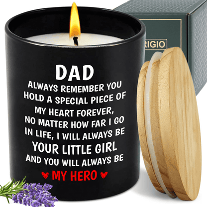 Lavender Scented Candle - "Dad, You Will Always Be My Hero"