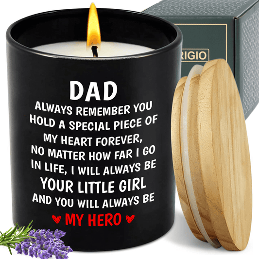 Lavender Scented Candle - "Dad, You Will Always Be My Hero"