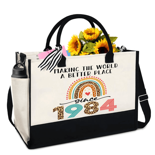 Canvas Tote Bag - "Making The World A Better Place Since 1984"