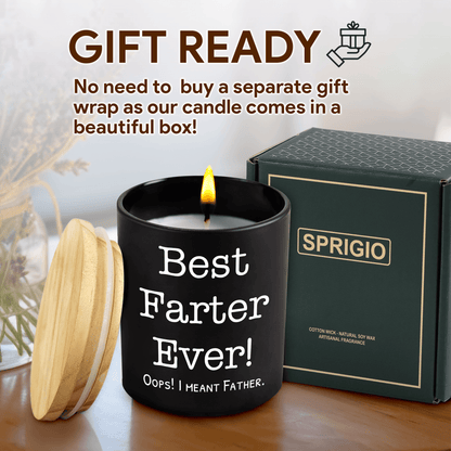 Lavender Scented Candle - "Best Farter Ever! Oops! I Meant Father"