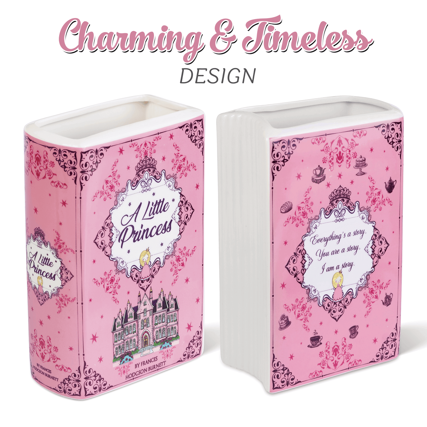 Premium Ceramic Book Vase - "A Little Princess"
