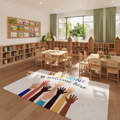 Welcome Classroom Rug - Hands Up