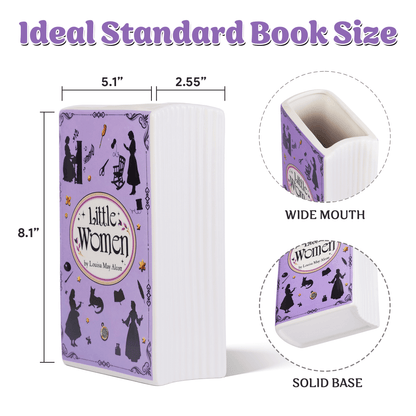 Premium Ceramic Book Vase - "Little Women"