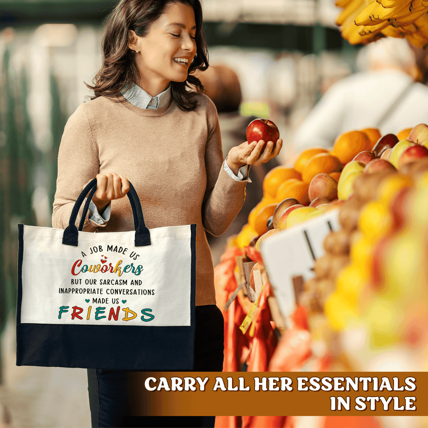 Canvas Tote Bag - "A Job Made Us Coworkers"