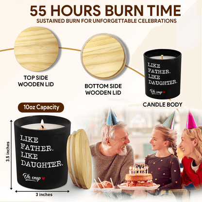 Lavender Scented Candle - "Like Father, Like Daughter. Oh Crap"