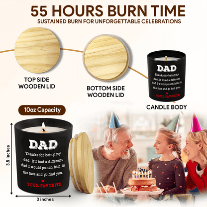 Lavender Scented Candle - "Thanks For Being My Dad, Your Favorite"