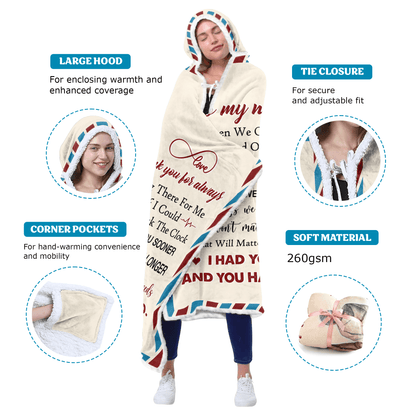 Oversized Wearable Hooded Blanket - "To My Wife"