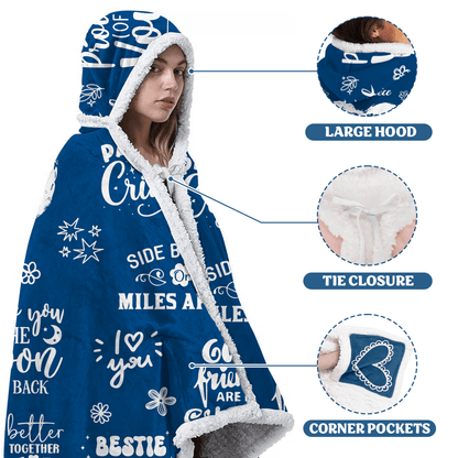 Oversized Wearable Hooded Blanket - "Best Friend Forever"