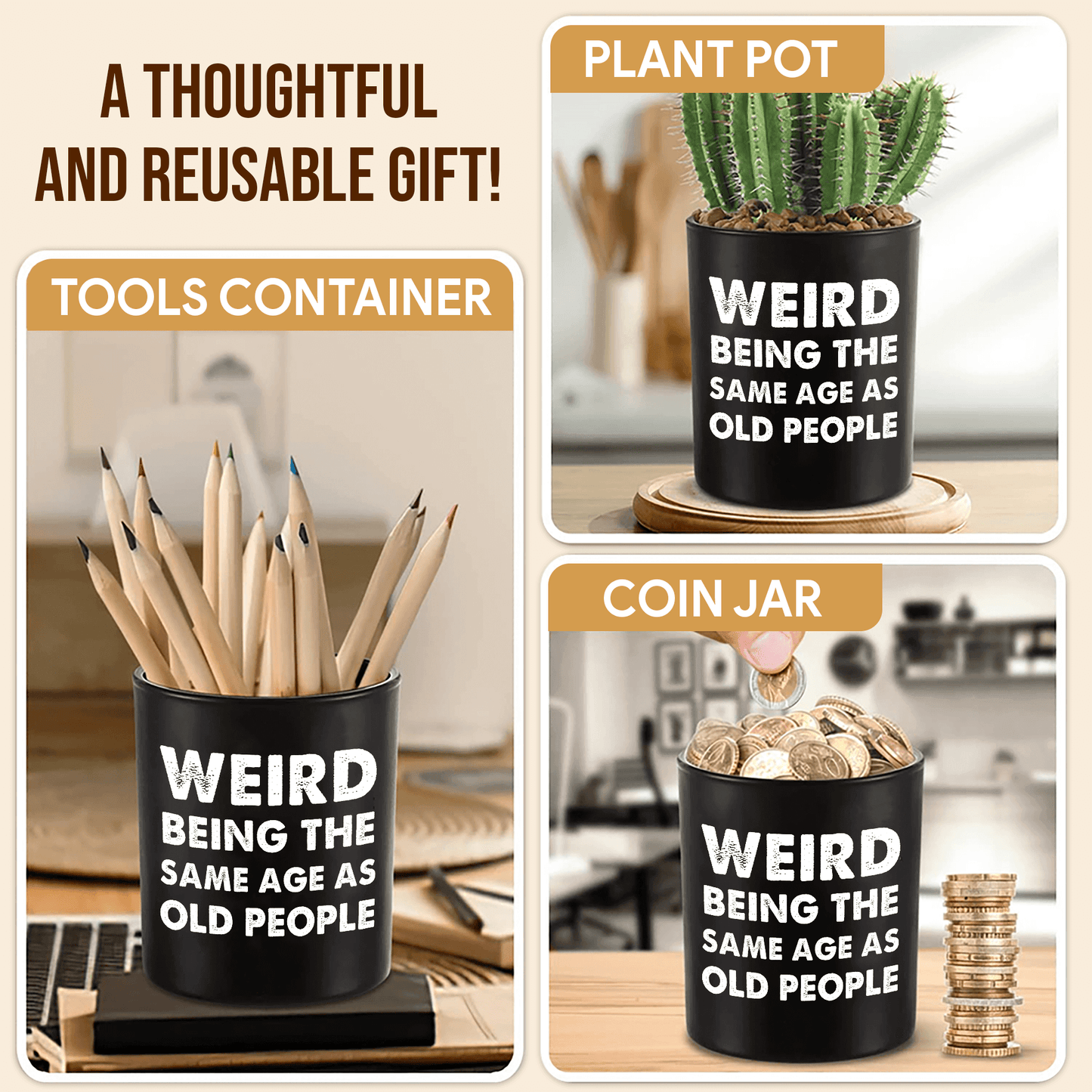 Lavender Scented Candle - "Weird Being The Same Age As Old People"
