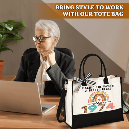 Canvas Tote Bag - "Making The World A Better Place Since 1974"