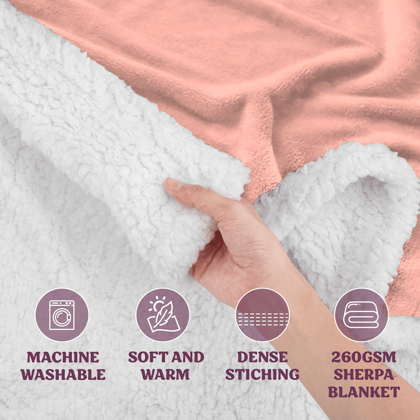 Oversized Wearable Hooded Blanket - "My Husband Just Loves Me" (Rose Pink)