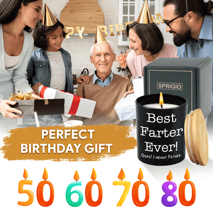 Lavender Scented Candle - "Best Farter Ever! Oops! I Meant Father"