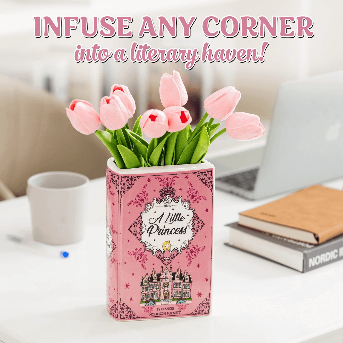 Premium Ceramic Book Vase - "A Little Princess"