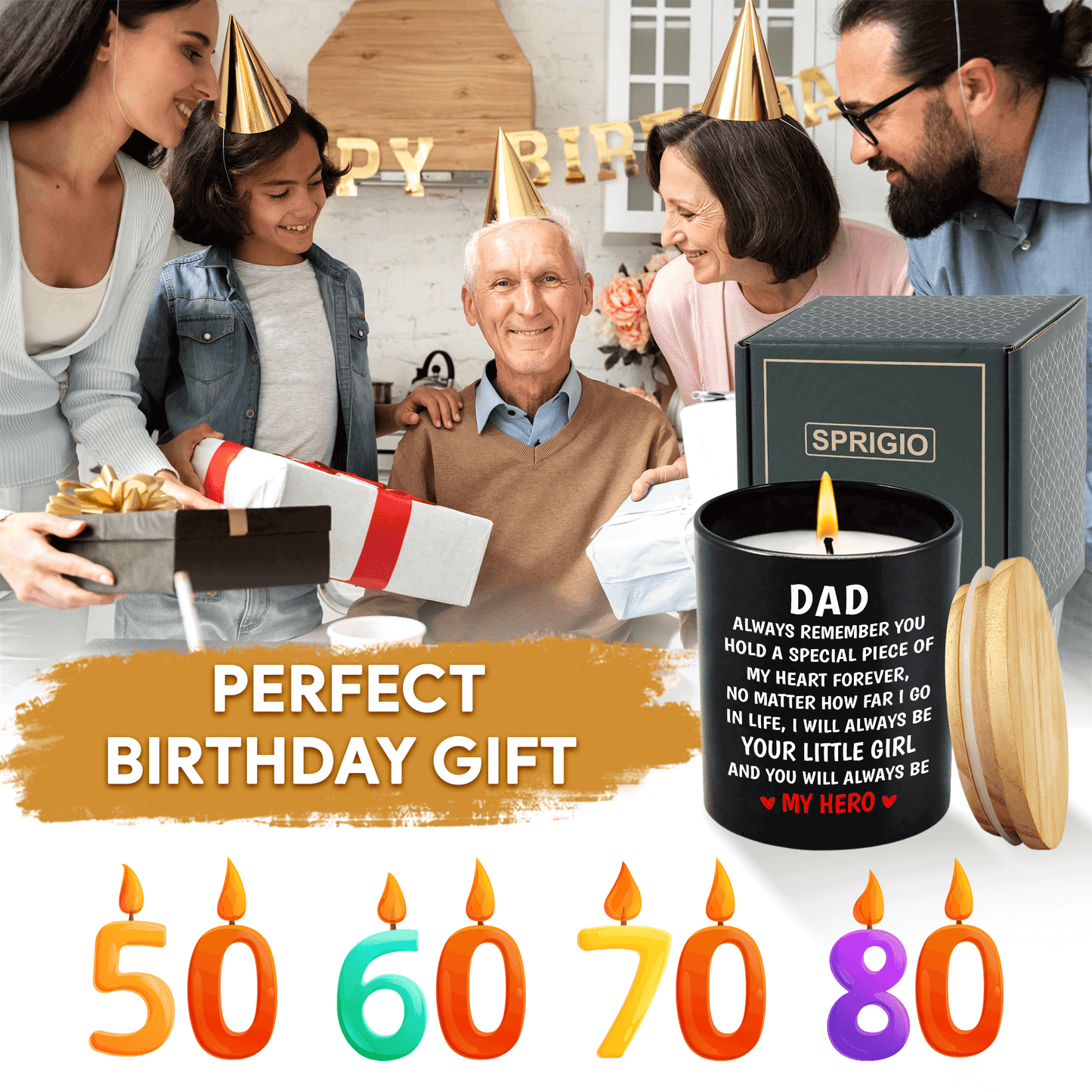 Lavender Scented Candle - "Dad, You Will Always Be My Hero"