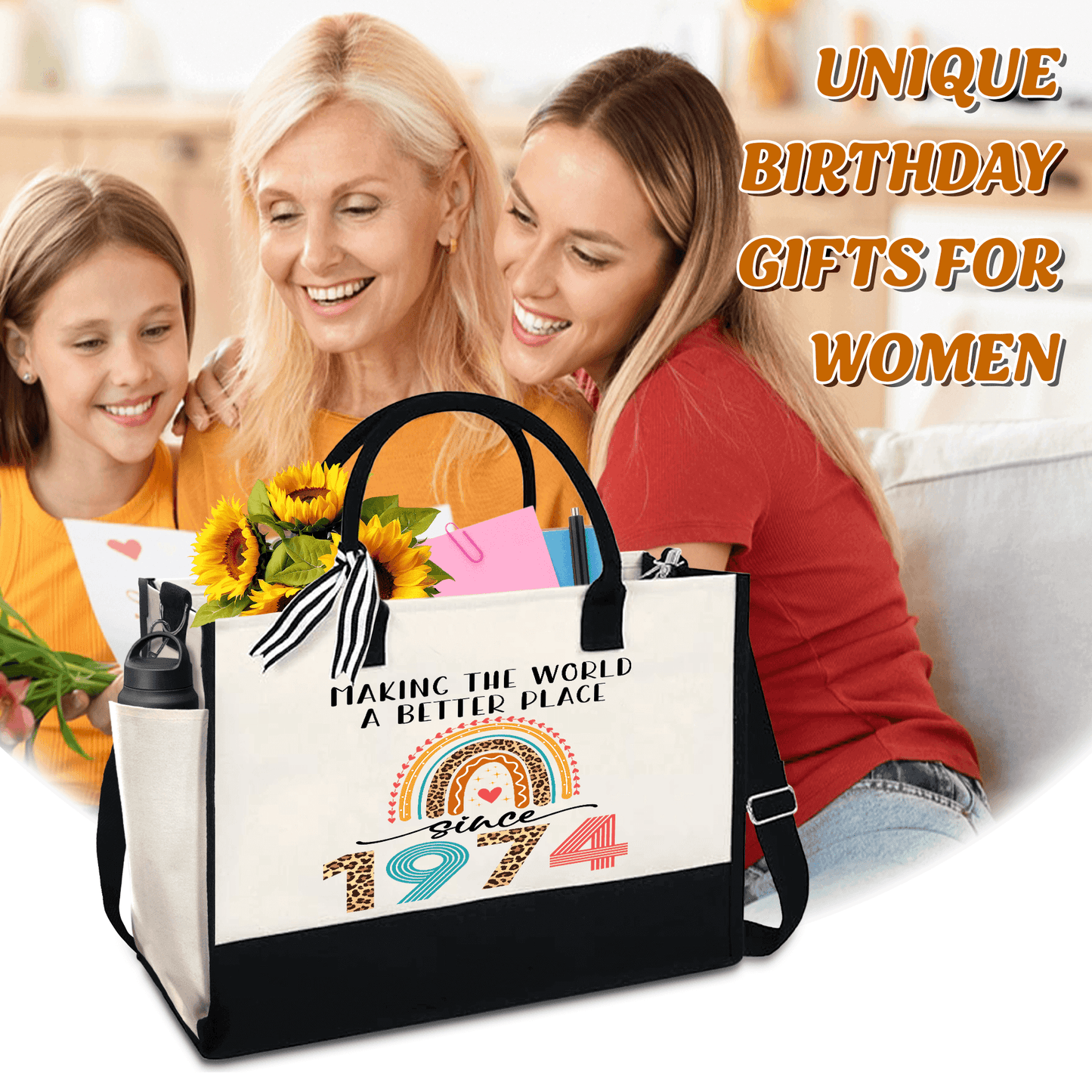 Canvas Tote Bag - "Making The World A Better Place Since 1974"