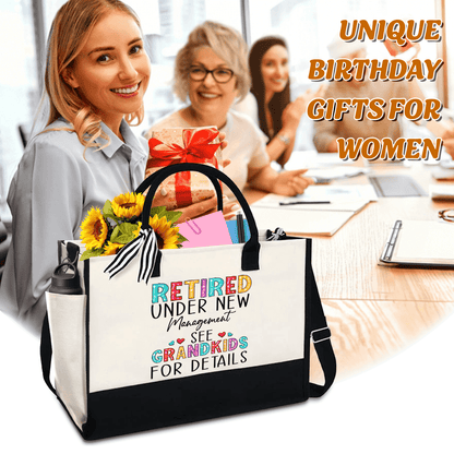 Canvas Tote Bag - "Retired Under New Management"