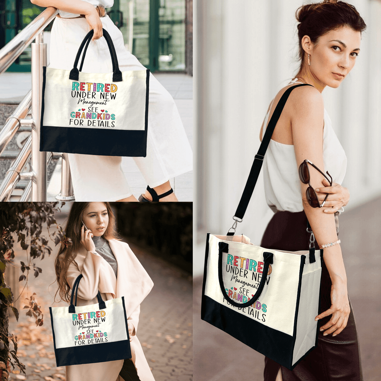 Canvas Tote Bag - "Retired Under New Management"