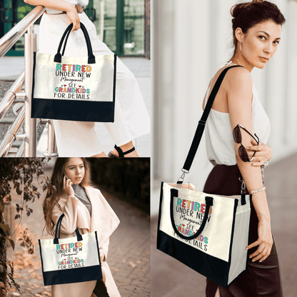 Canvas Tote Bag - "Retired Under New Management"