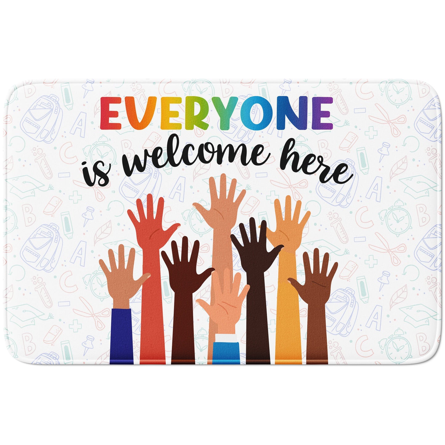 Welcome Classroom Rug - Hands Up