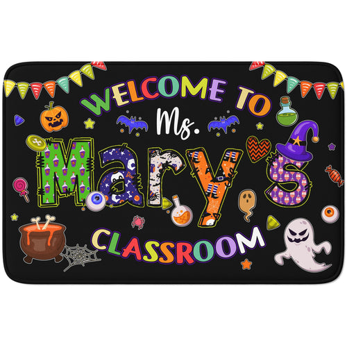 Personalized Halloween Classroom Rug - Welcome to Our Class