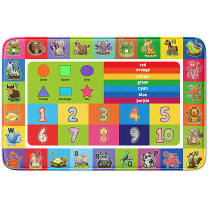 ABC Numbers Colors Shapes Educational Classroom Rug
