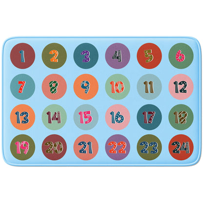 Retro Number Educational Classroom Rug