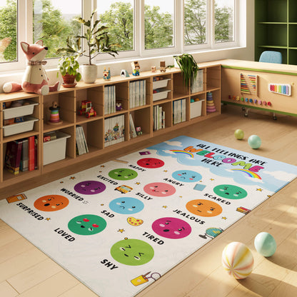 Calming Corner Emotional Educational Classroom Rug