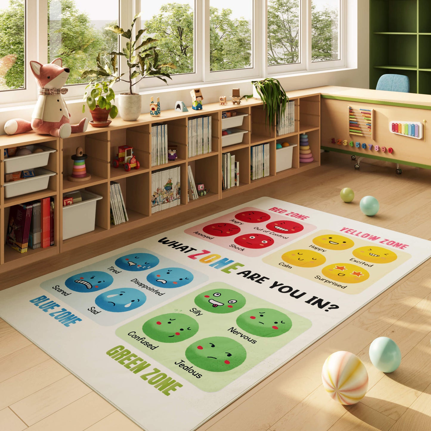 Zones of Emotions Educational Classroom Rug